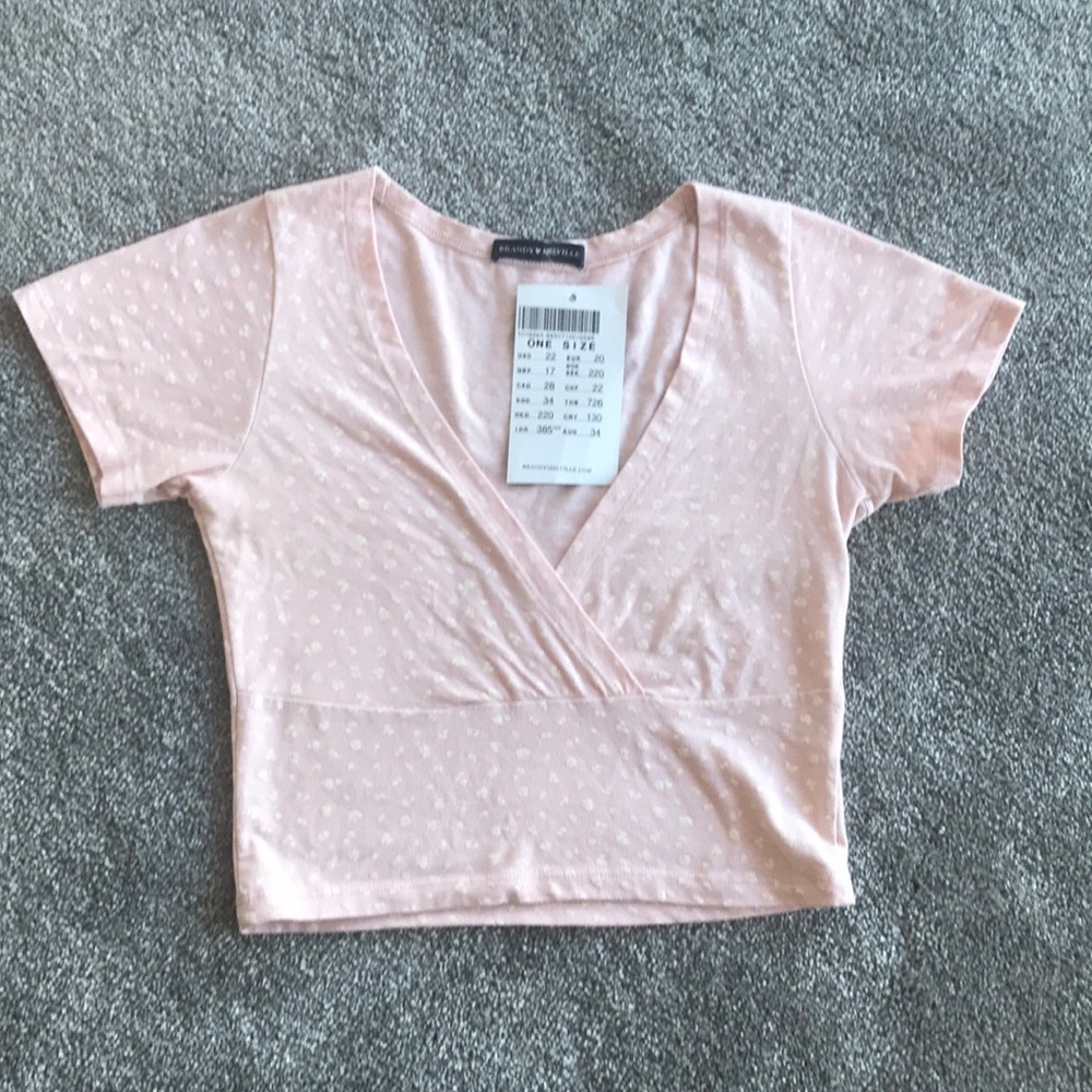 Brandy Melville pink amara top (NWT)
